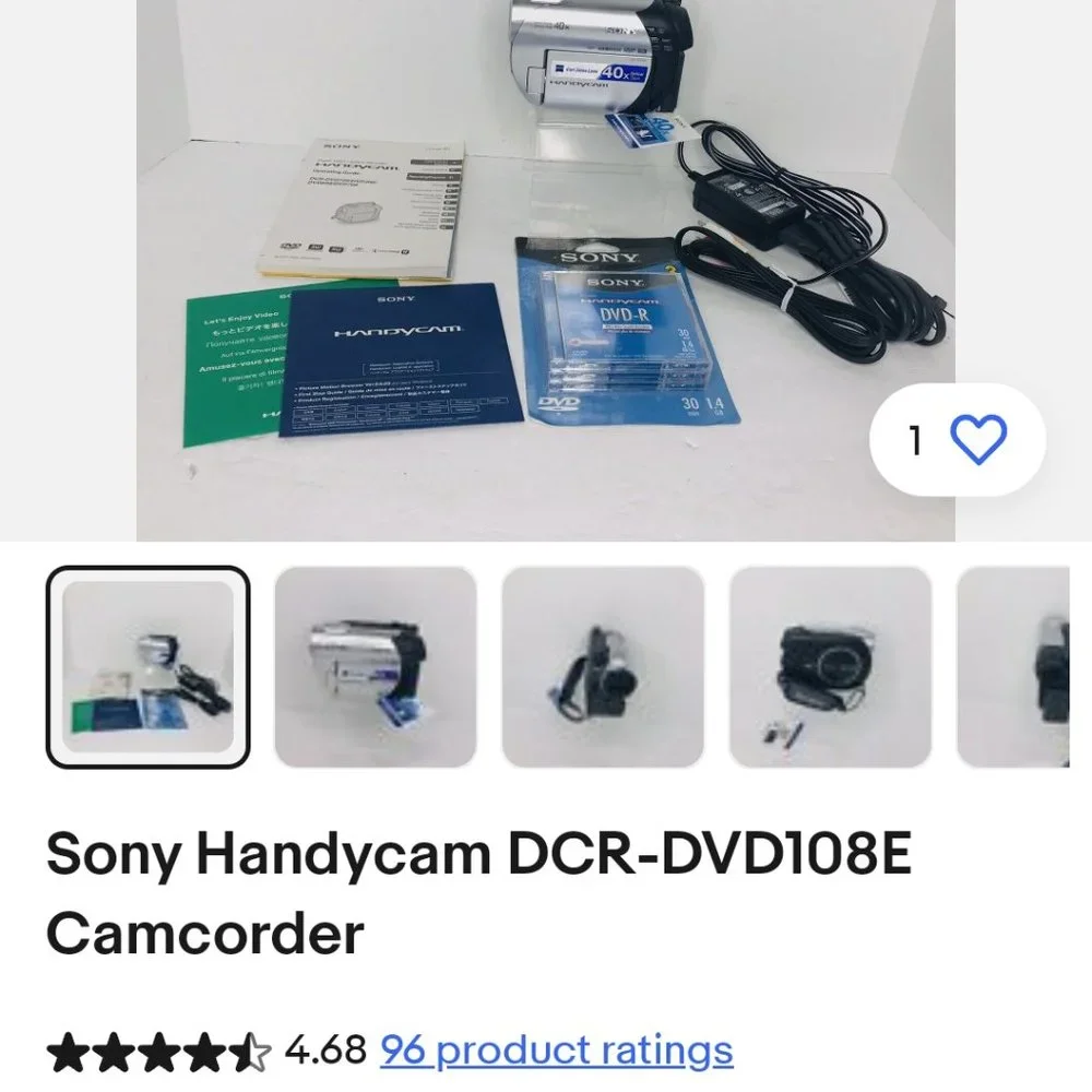SONY Handycam DCR-DVD108E Recorder